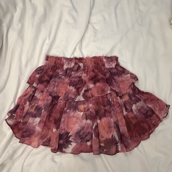 LoveShackFancy Ruffle Mini Skirt Pre-Dawn Sky Color Size XS - Picture 3 of 3